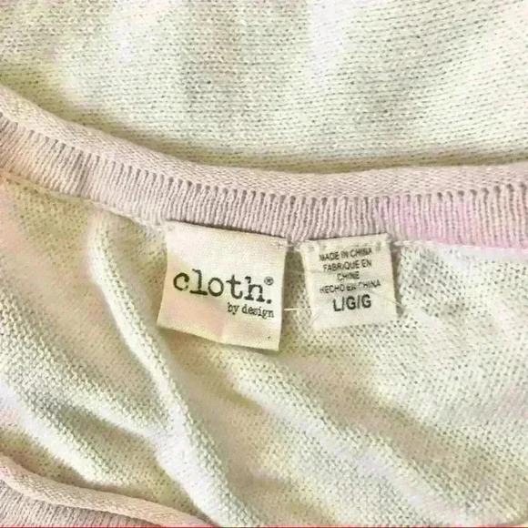 Cloth. By Design Oversized Tie Cream Sweater - Picture 8 of 11